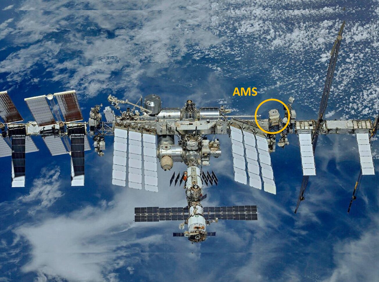Alpha Magnetic Spectrometer (AMS) on the International Space Station.